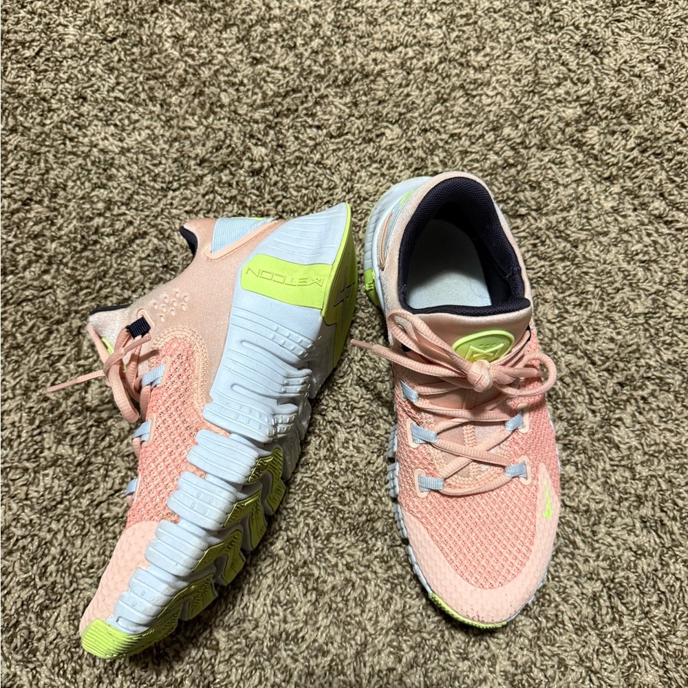 Wmns peach and lime Nike Metcons
